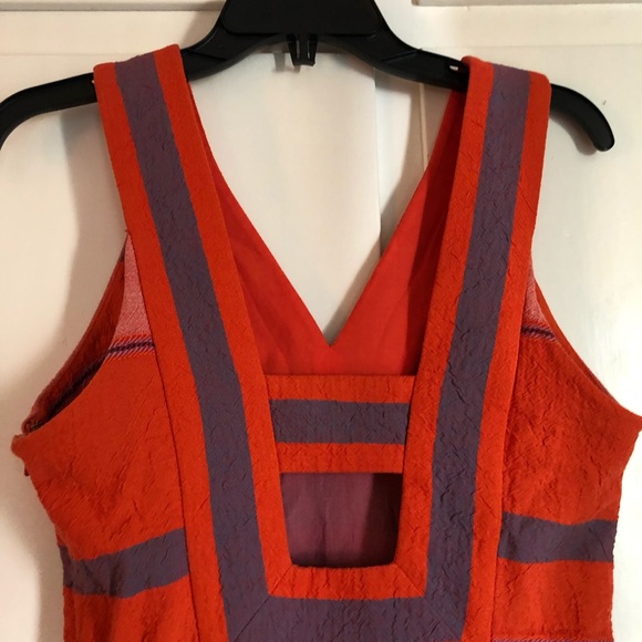 Anthropologie HD In Paris Cotton Sorbet Stripe Cutout Shift Dress, Size 2P - Picture 8 of 12